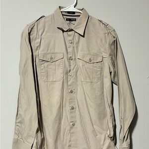 Apt. 9 Men's Light Beige Utility Shirt Jacket